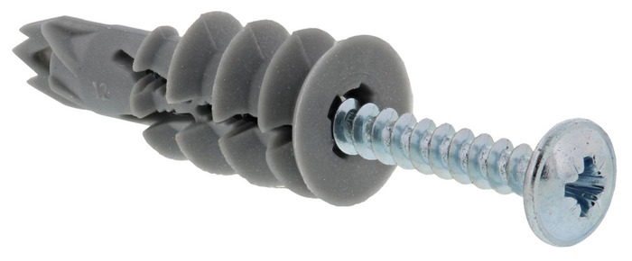 Gipsdybel driva 4,5 x 45 mm nylon m/skrue 8 stk. - Spit